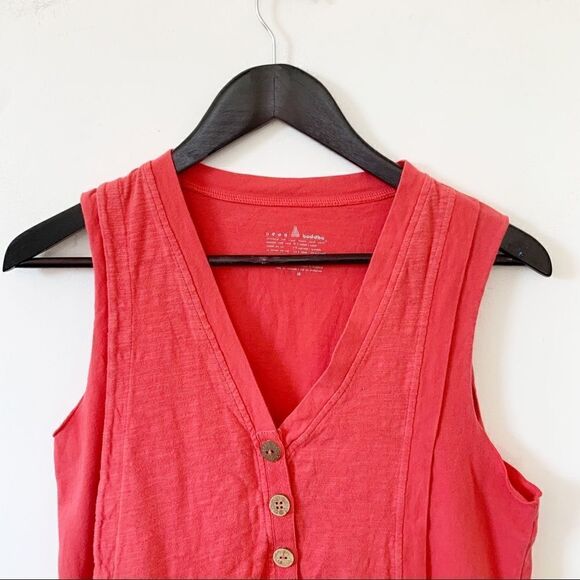 Neon Buddha Pink Coral Sleeveless Tunic Vest Cardigan - Picture 5 of 5